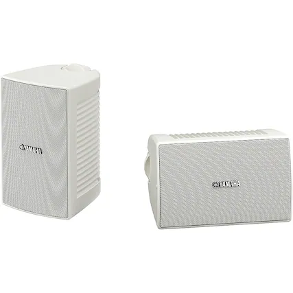 Front. Yamaha - 2-Way High-Performance Wall-Mount Outdoor Speakers - White.