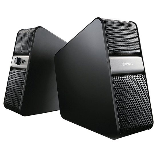 Front. Yamaha - Full Range Driver Desktop Computer Speakers with Bluetooth - Silver.