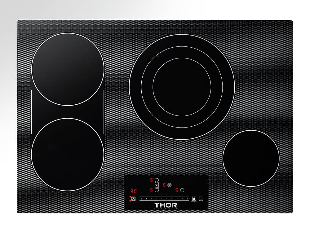 Front. Thor Kitchen - 30 Inch Electric Cooktop - Black Ceramic Glass.