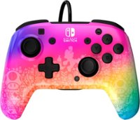 PDP - REMATCH Enhanced Wired Controller for Nintendo Switch, Nintendo Switch Lite, & Nintendo Switch - OLED Model - Star Spectrum - Front_Zoom