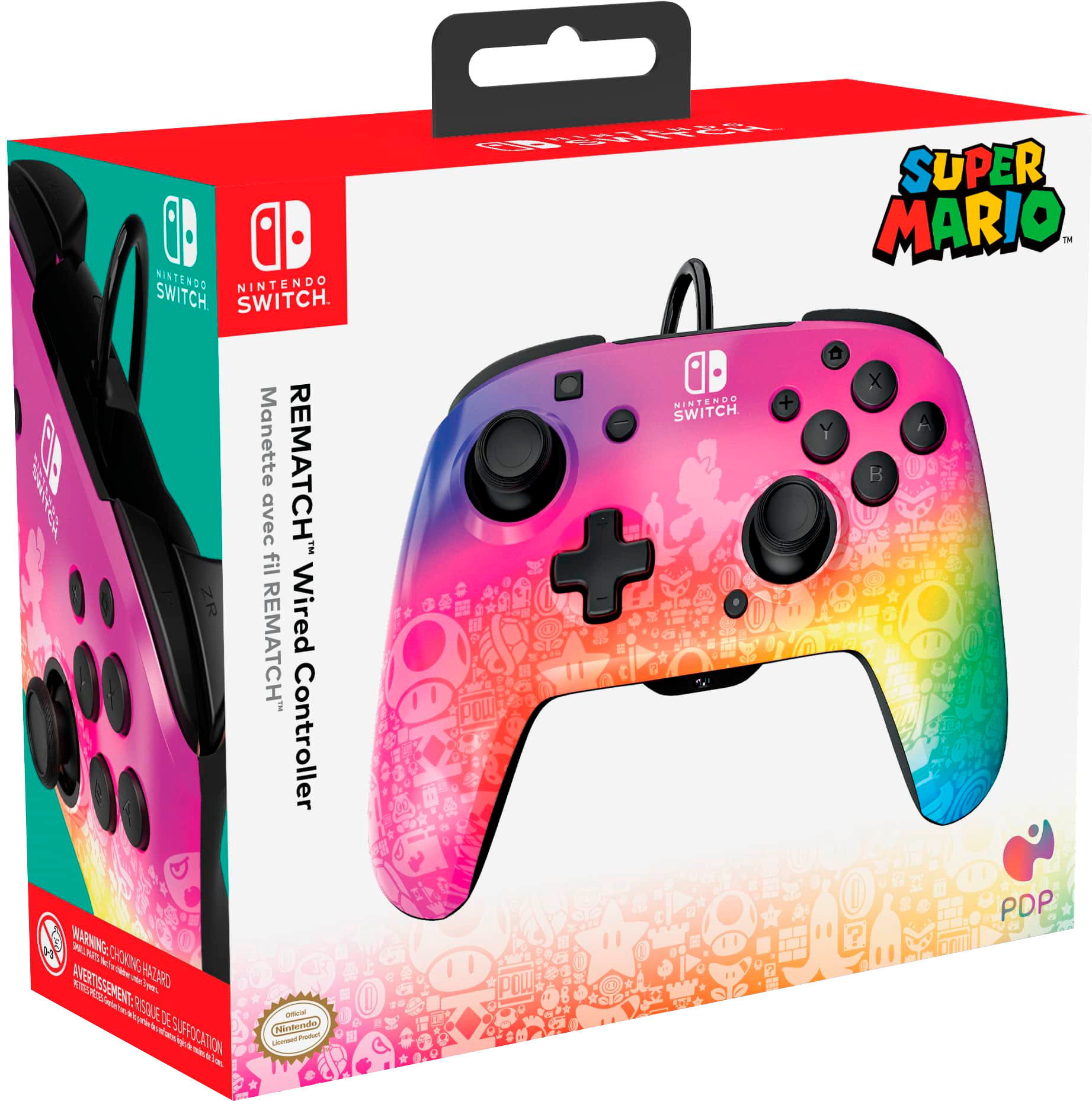 PDP REMATCH Wired Controller: Star Spectrum For Nintendo Switch 