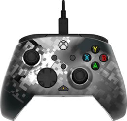 PDP REMATCH Advanced Wired Controller: Glitch Black For Xbox Series X|S, Xbox One, & Windows 10/11 PC - Glitch Black - Front_Zoom