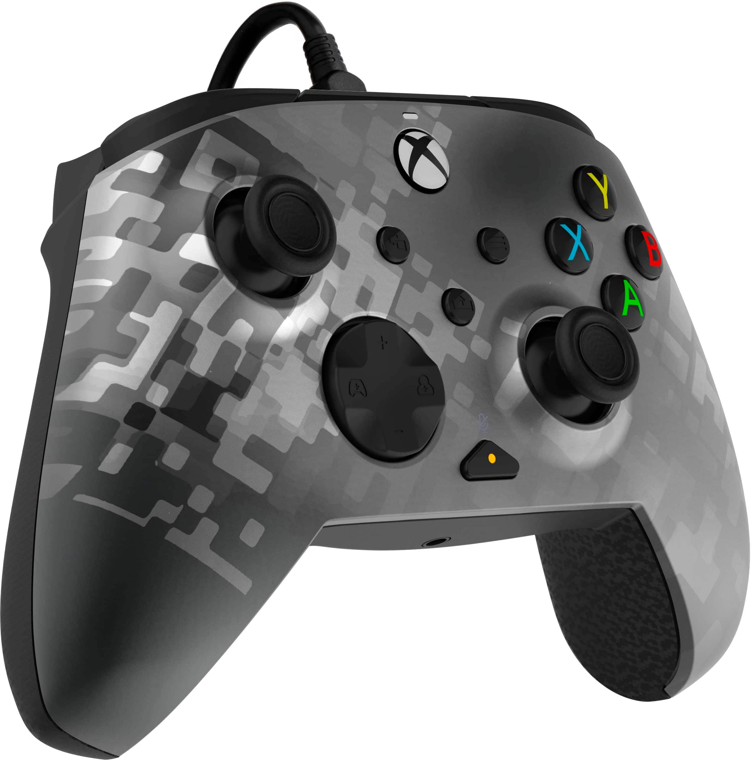 Left. PDP - REMATCH Advanced Wired Controller For Xbox Series X|S, Xbox One, & Windows 10/11 PC - Glitch Black.