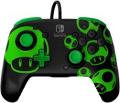 Front. PDP - REMATCH Enhanced Wired Controller for Nintendo Switch, Nintendo Switch Lite, & Nintendo Switch - OLED Model - 1-Up Glow in the Dark.