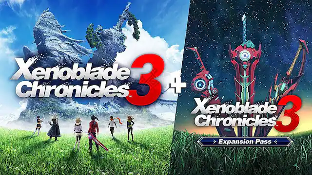 Front. Nintendo - Xenoblade Chronicles 3 + Expansion Pass. - T (Teen 13+)