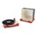 Alt View 13. Victrola - Re-Spin Sustainable Bluetooth Suitcase Record Player - Poinsettia Red.