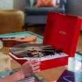 Alt View 11. Victrola - Re-Spin Sustainable Bluetooth Suitcase Record Player - Poinsettia Red.