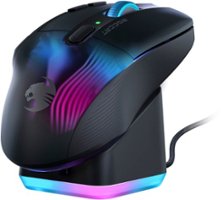ROCCAT - Kone XP Air Wireless Optical Gaming Mouse with Charging Dock and AIMO RGB Lighting - Black - Front_Zoom