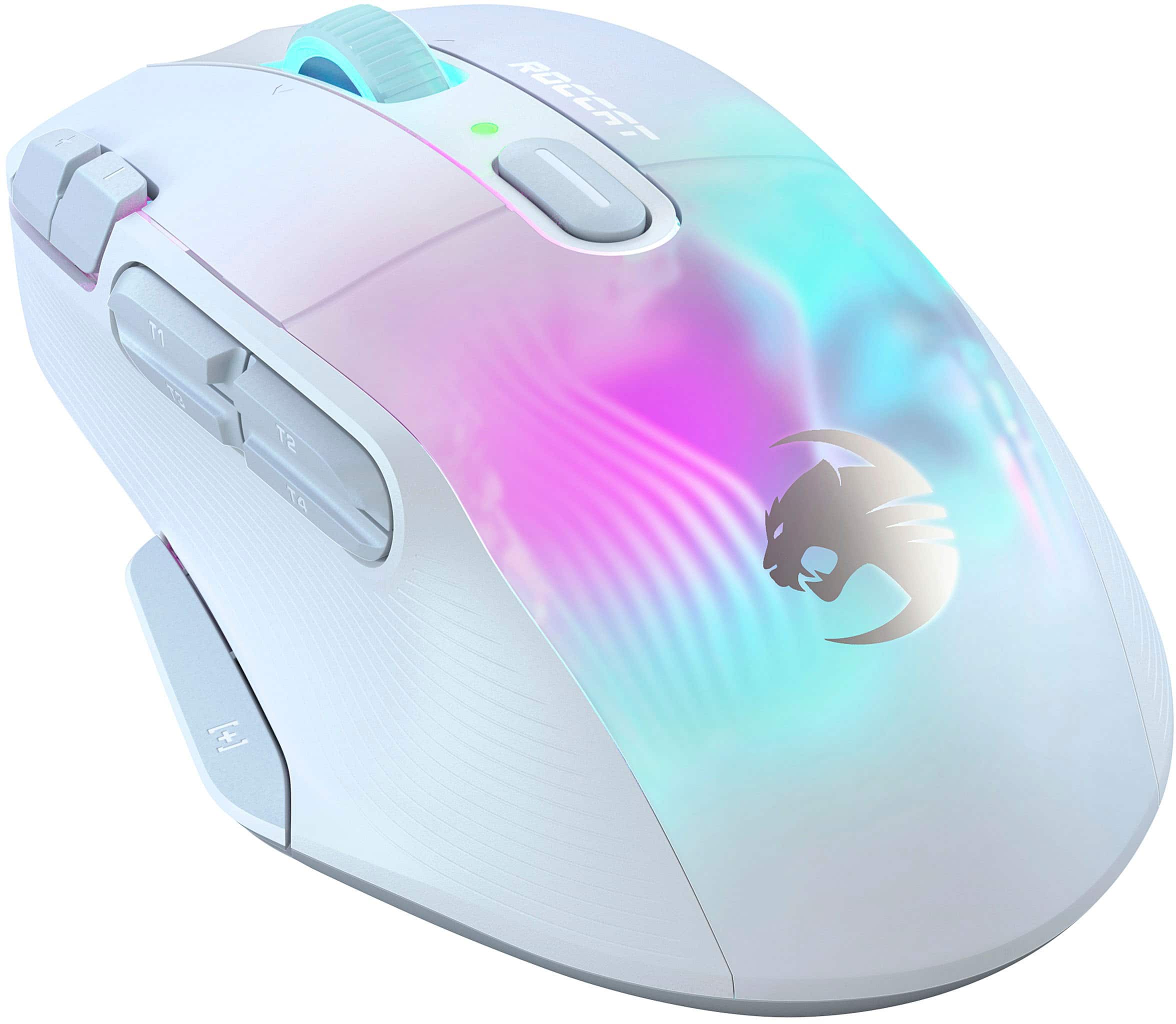 Angle Zoom. ROCCAT - Kone XP Air Wireless Optical Gaming Mouse with Charging Dock and AIMO RGB Lighting - White.