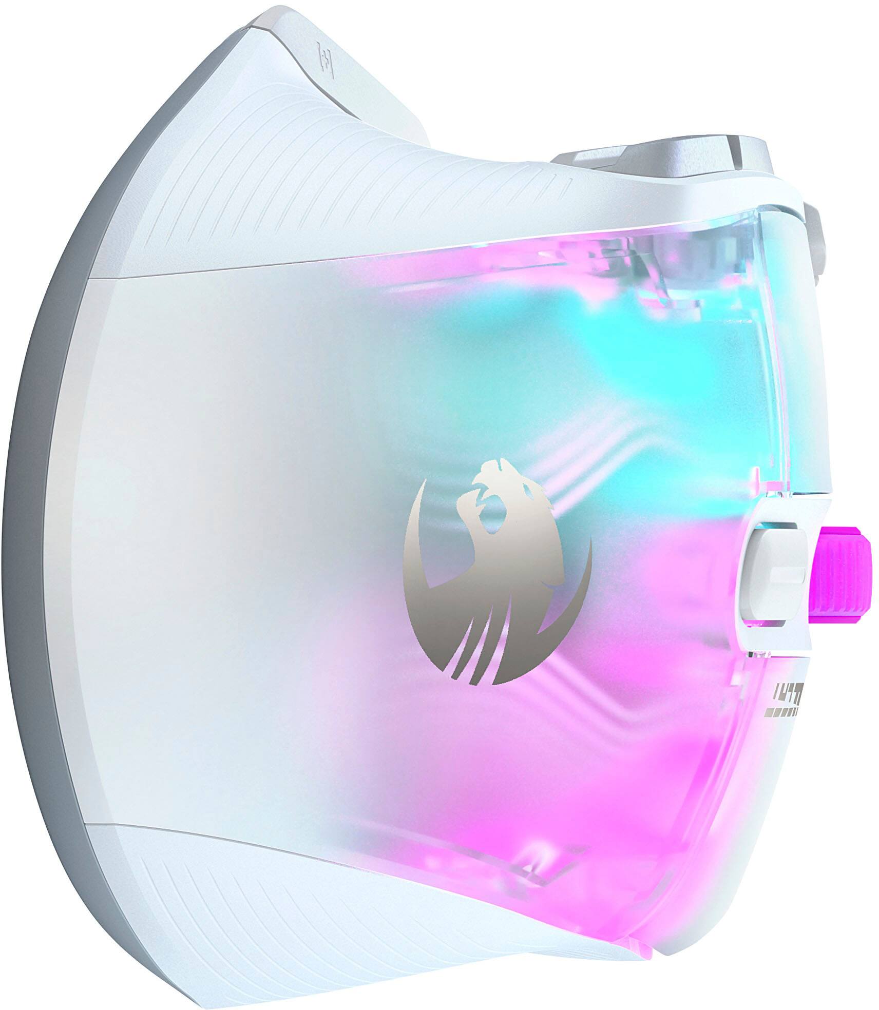 Left Zoom. ROCCAT - Kone XP Air Wireless Optical Gaming Mouse with Charging Dock and AIMO RGB Lighting - White.