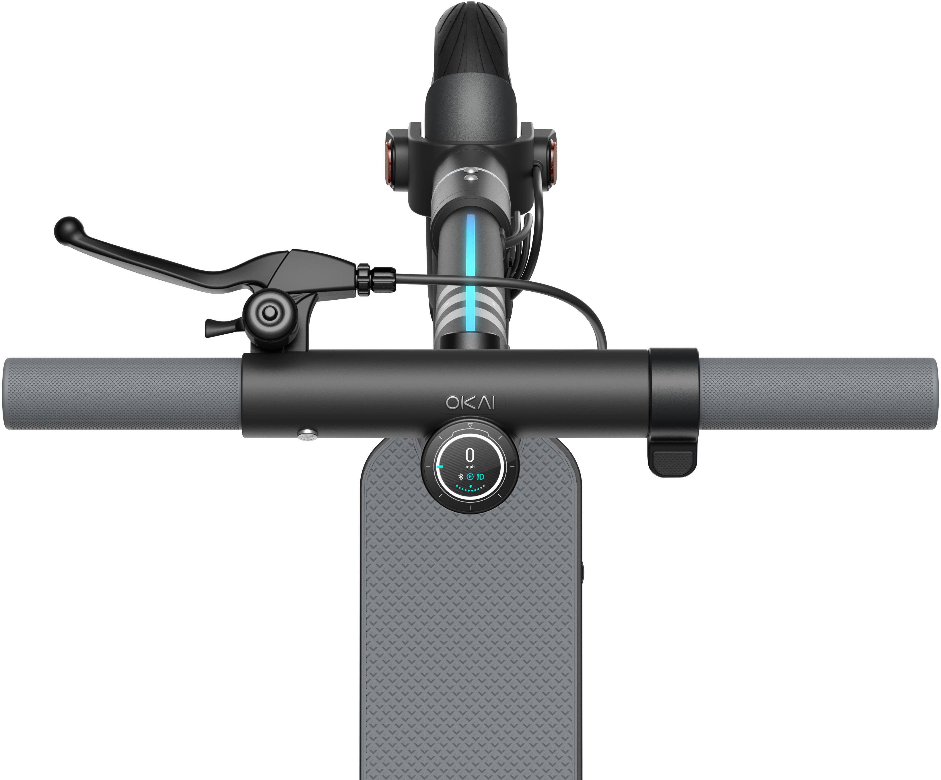 Angle. OKAI - Neon II Electric Scooter w/ 25 Miles Operating Range & 15.5 mph Max Speed - Black.