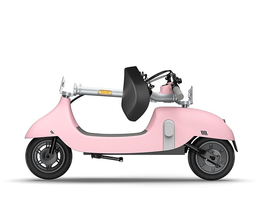 Alt View 12. OKAI - Ceetle Pro Electric Scooter with Foldable Seat w/35 Miles Operating Range & 15.5mph Max Speed - Pink.