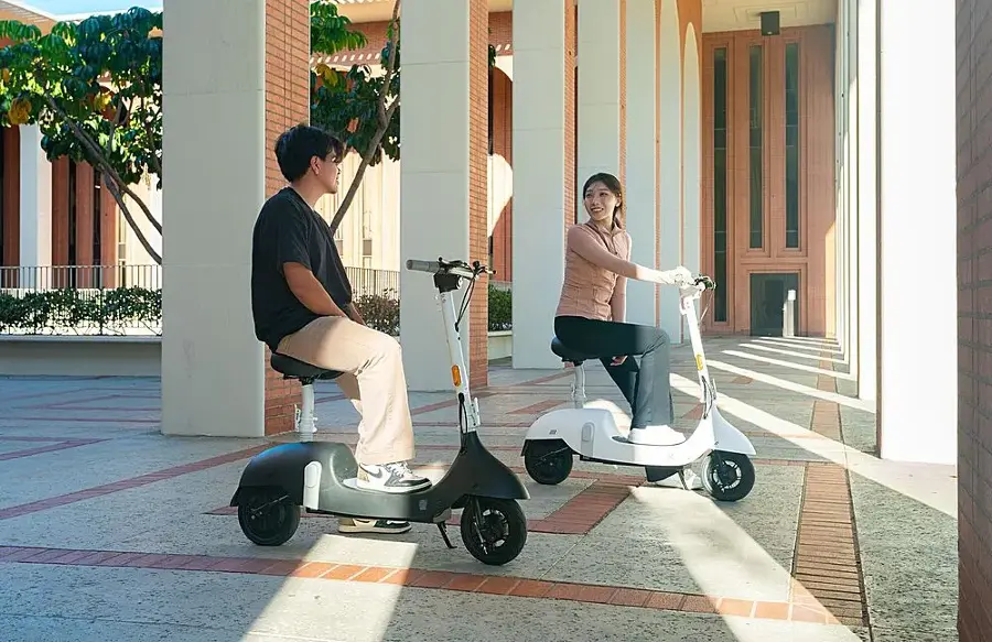Alt View 13. OKAI - Ceetle Pro Electric Scooter with Foldable Seat w/35 Miles Operating Range & 15.5mph Max Speed - Pink.