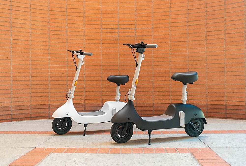 Alt View 14. OKAI - Ceetle Pro Electric Scooter with Foldable Seat w/35 Miles Operating Range & 15.5mph Max Speed - Pink.