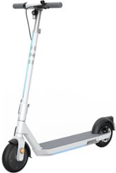 OKAI - Neon II Electric Scooter w/ 25 Miles Operating Range & 15.5 mph Max Speed - White - Front_Zoom