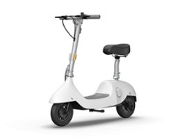 OKAI - Beetle Pro Electric Scooter with Foldable Seat - White - White - Front_Zoom