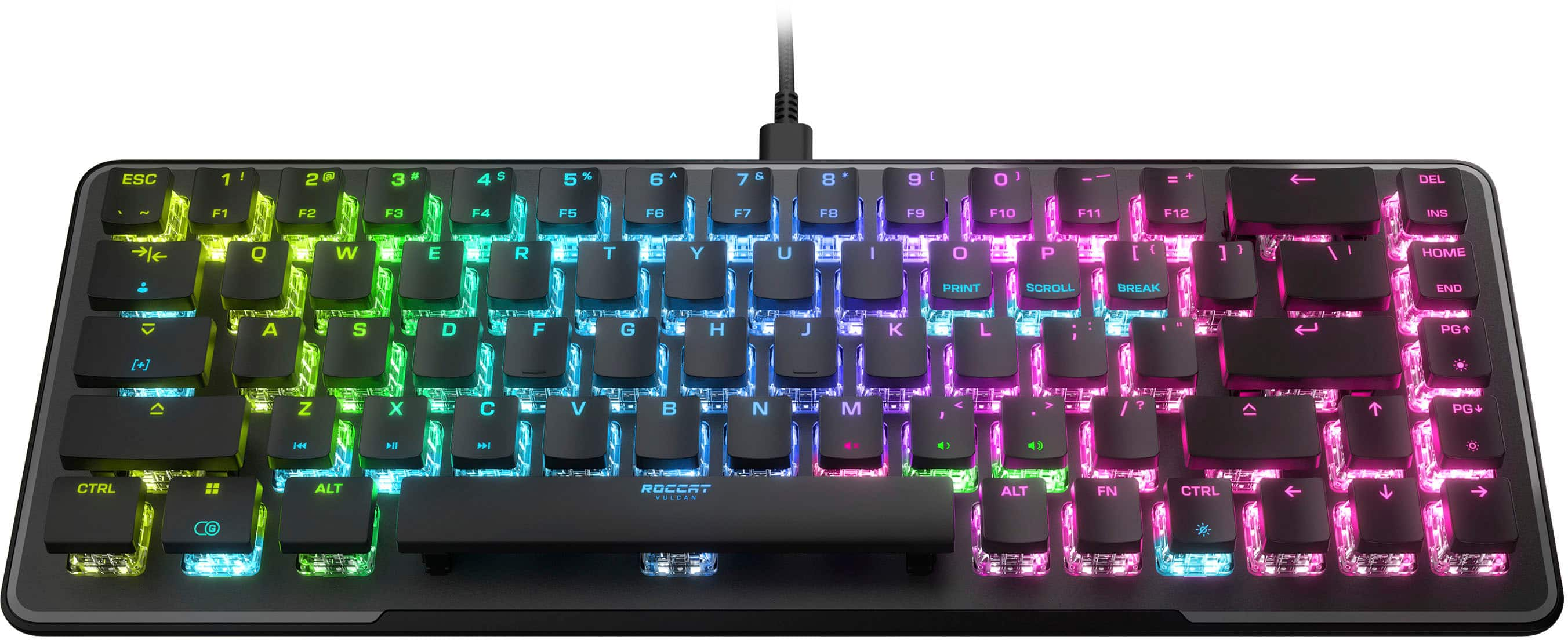 Roccat Vulcan II Mini–65% Optical PC Gaming Keyboard with Customizable RGB  Illumination, Detachable Cable, Button Duplicator, On-board profiles