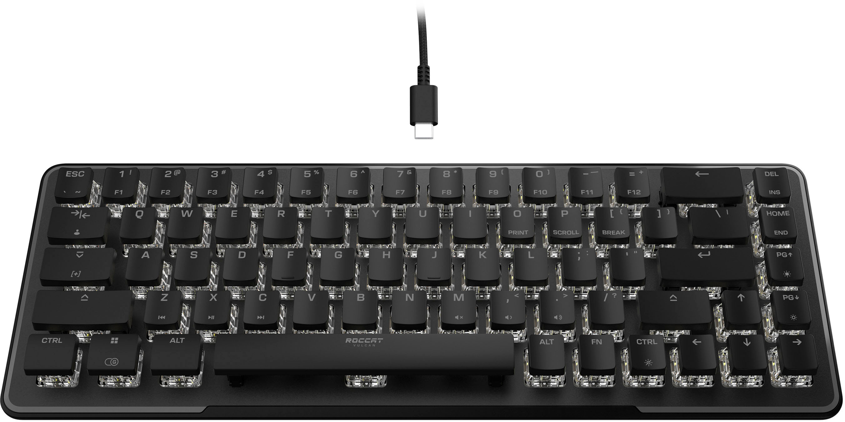 ROCCAT Gaming Keyboard Vulcan II Mini Air English Array Wireless  2.4GHz/Bluetooth White/White Mini (65%) Tenkeyless Optical Linear Quiet  Arrow Keys RGB 