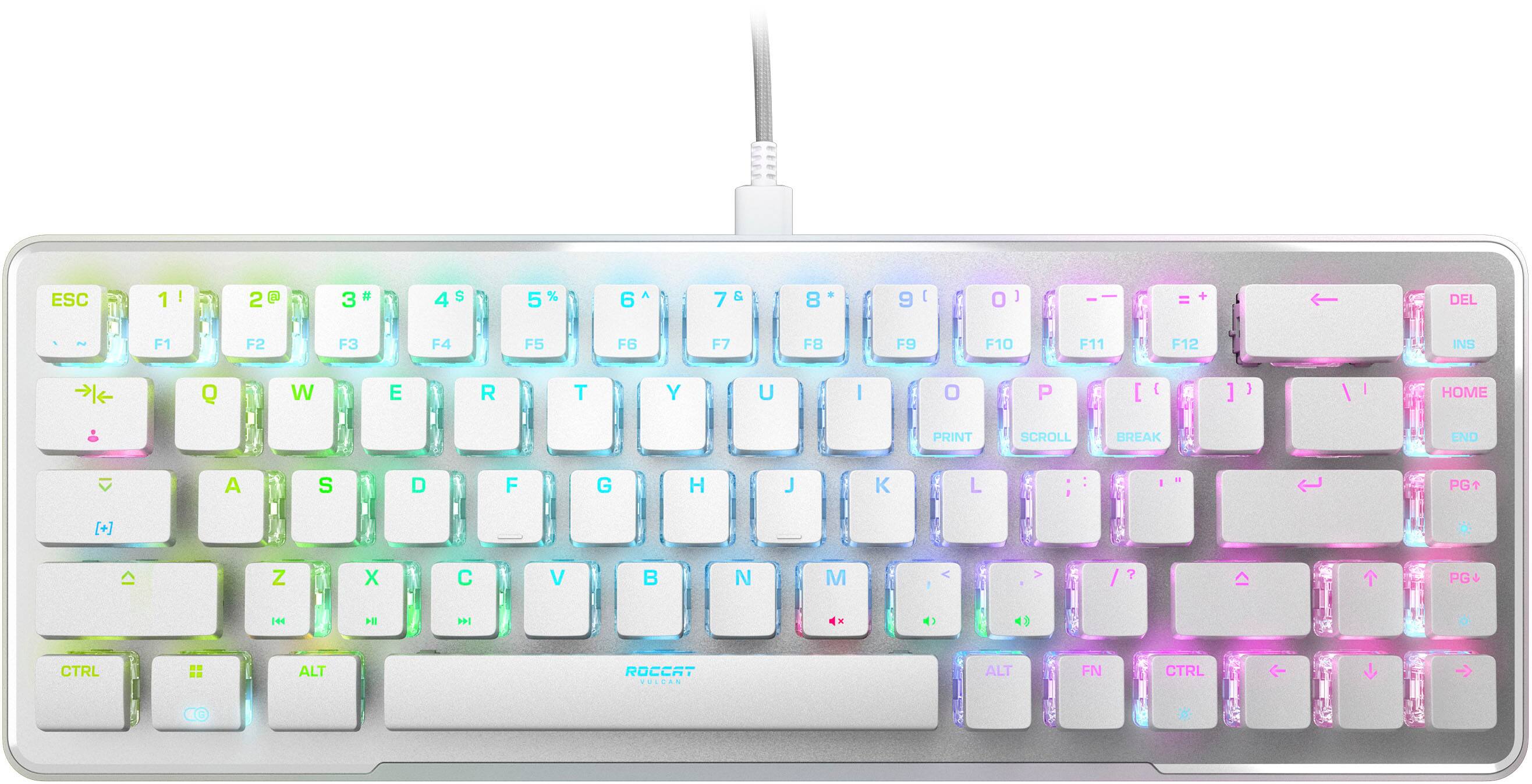 ROCCAT Vulcan II Mini – 65% Wired Gaming Keyboard With Customizable AIMO RGB Illumination White ROC-12-063 - Best Buy