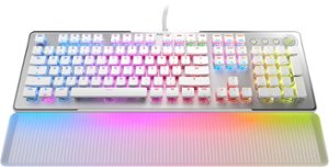 ROCCAT - Vulcan II Max Full-size Wired Keyboard with Optical Titan Switch, RGB Lighting, Aluminum Top Plate and Palm Rest - White - Front_Zoom