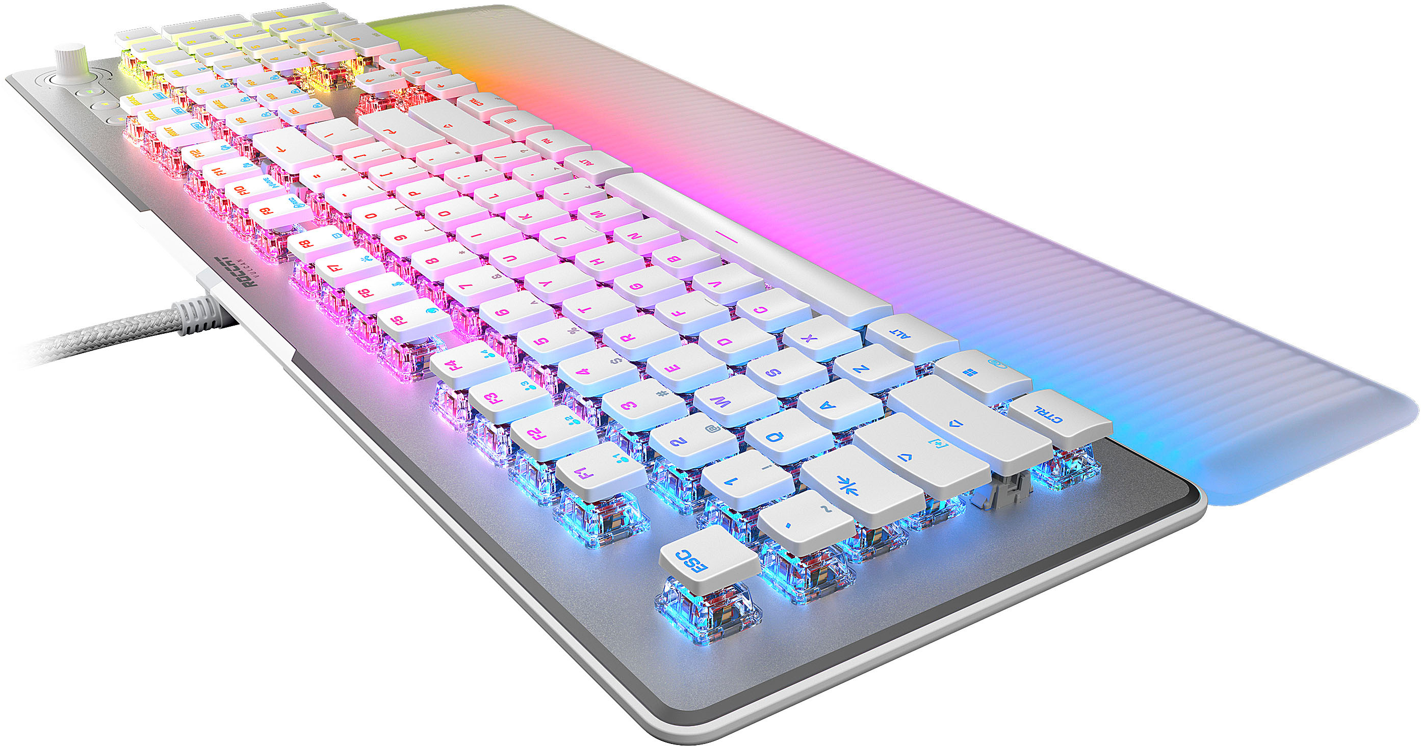 ROCCAT Vulcan II Max Full-size Wired Keyboard with Optical Titan Switch,  RGB Lighting, Aluminum Top Plate and Palm Rest White ROC-12-023 - Best Buy