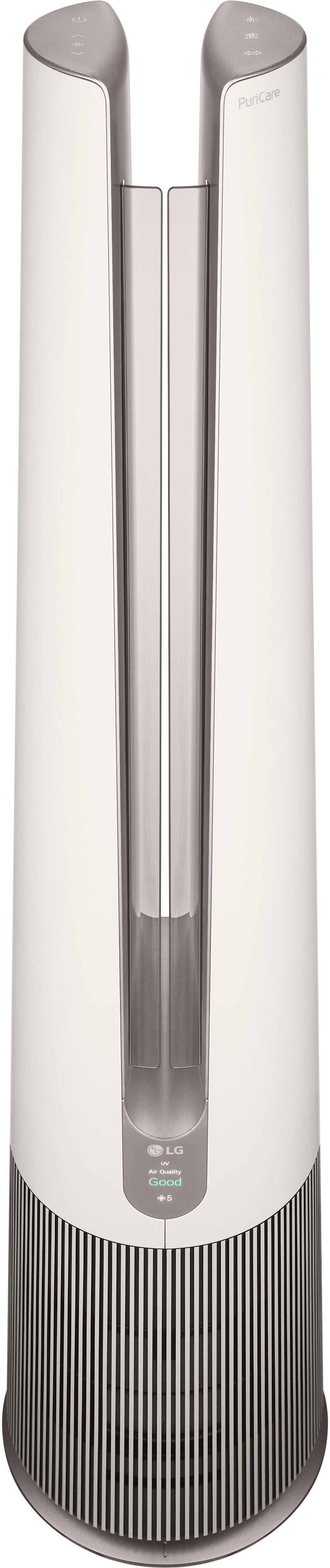 Left View: Pure Enrichment - PureZone Halo 100 Sq. Ft 2-in-1 Air Purifier - White