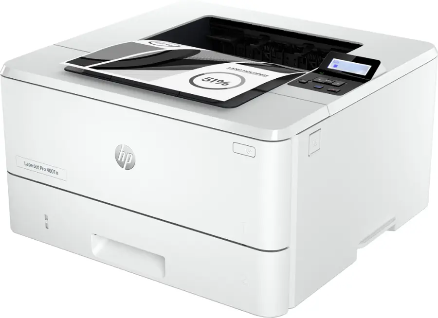 Alt View 11. HP - LaserJet Pro 4001n Black-and-White Laser Printer - White.