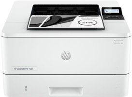 HP - LaserJet Pro 4001n Black-and-White Laser Printer - White - Front_Zoom