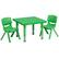 Front. Alamont Home - Emmy 24" Square Activity Table Set - Green.