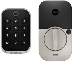 Yale - Assure Lock 2, Key-Free Pushbutton Lock with Wi-Fi - Satin Nickel - Front_Zoom