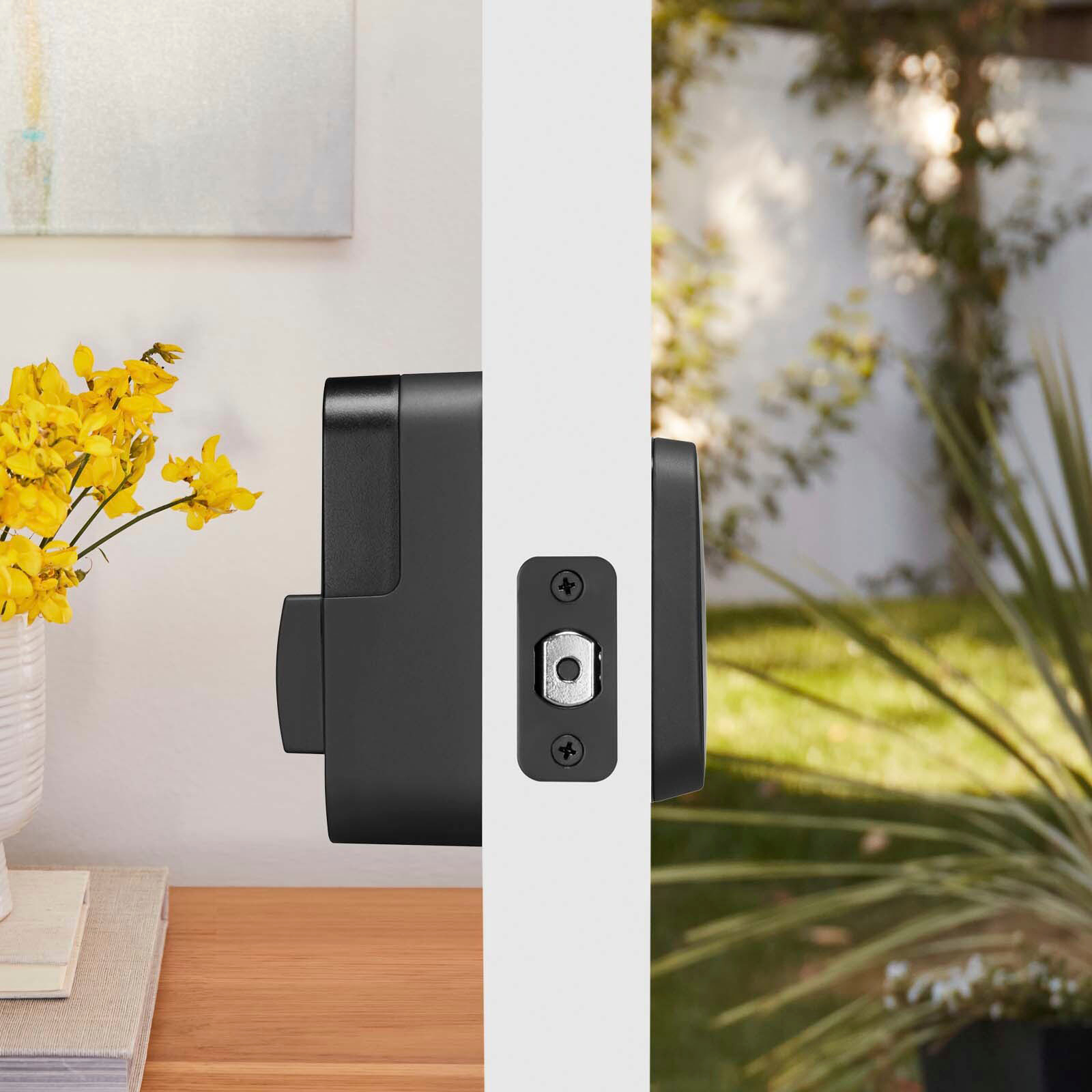 Angle View: Yale - Assure Lock 2, Key-Free Pushbutton Lock with Wi-Fi - Black Suede