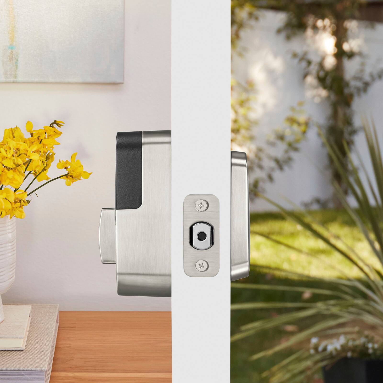 Angle. Yale - Assure Lock 2 - Smart Lock Keyless Wi-Fi Deadbolt with Touchscreen Keypad Access - Satin Nickel.