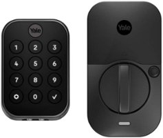 Yale - Assure Lock 2, Key-Free Pushbutton Lock with Bluetooth - Black Suede - Front_Zoom