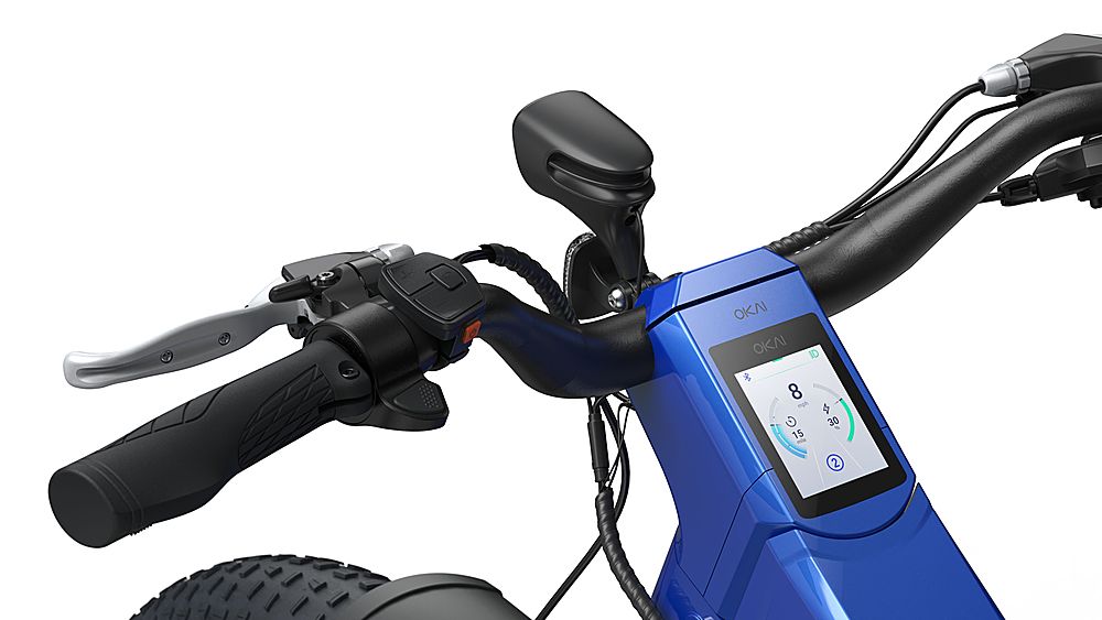 Angle View: OKAI - Ranger Electric Bike w/45 Miles Max Operating Range and 28 mph Max Speed - Mariner Blue