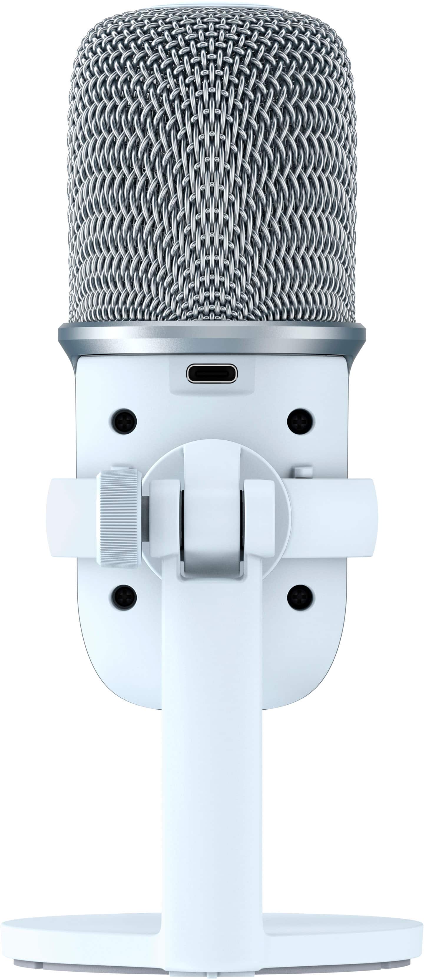 Alt View 11. HyperX - SoloCast Wired Cardioid USB Condenser Gaming Microphone - White.
