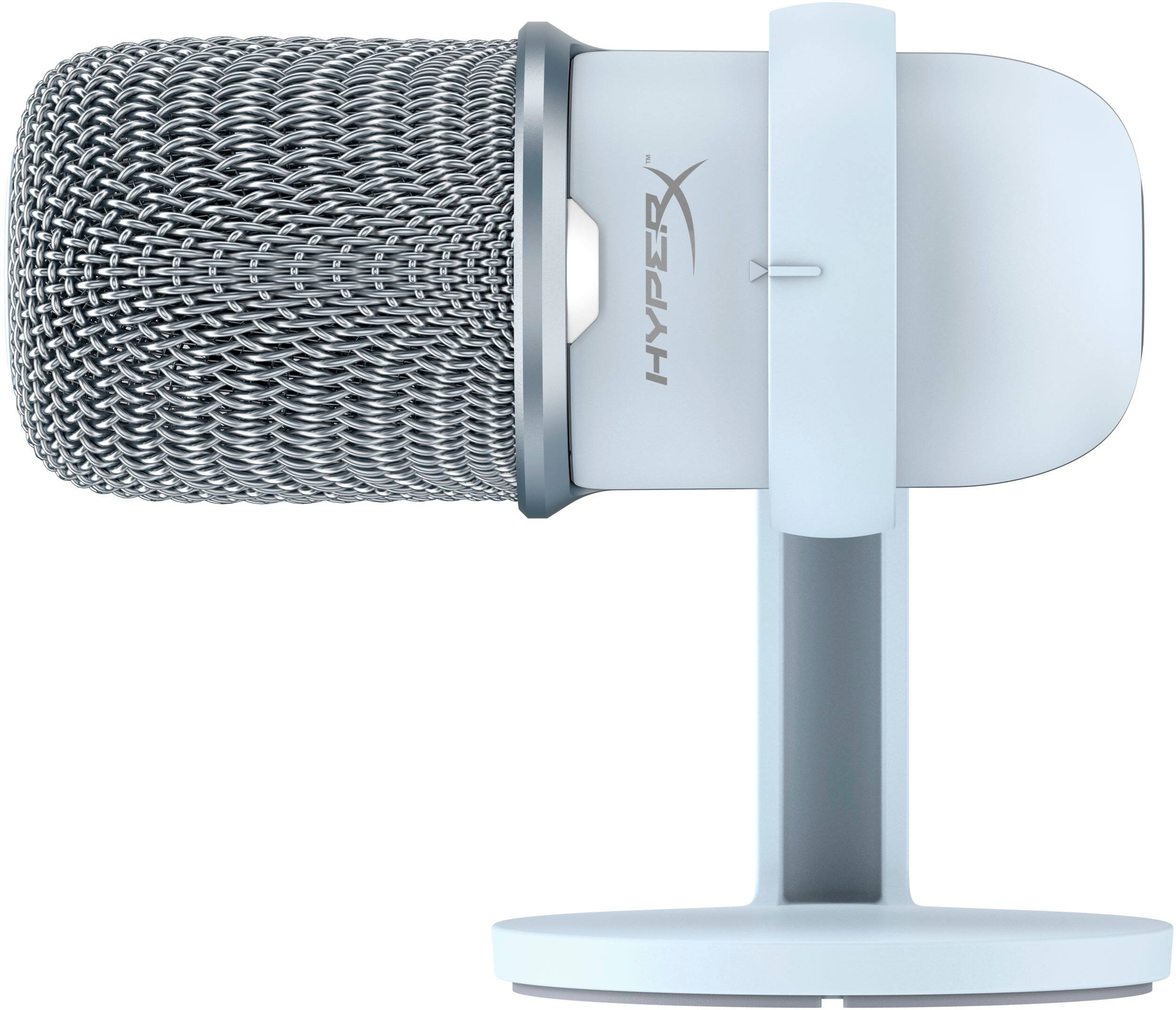 Alt View 12. HyperX - SoloCast Wired Cardioid USB Condenser Gaming Microphone - White.
