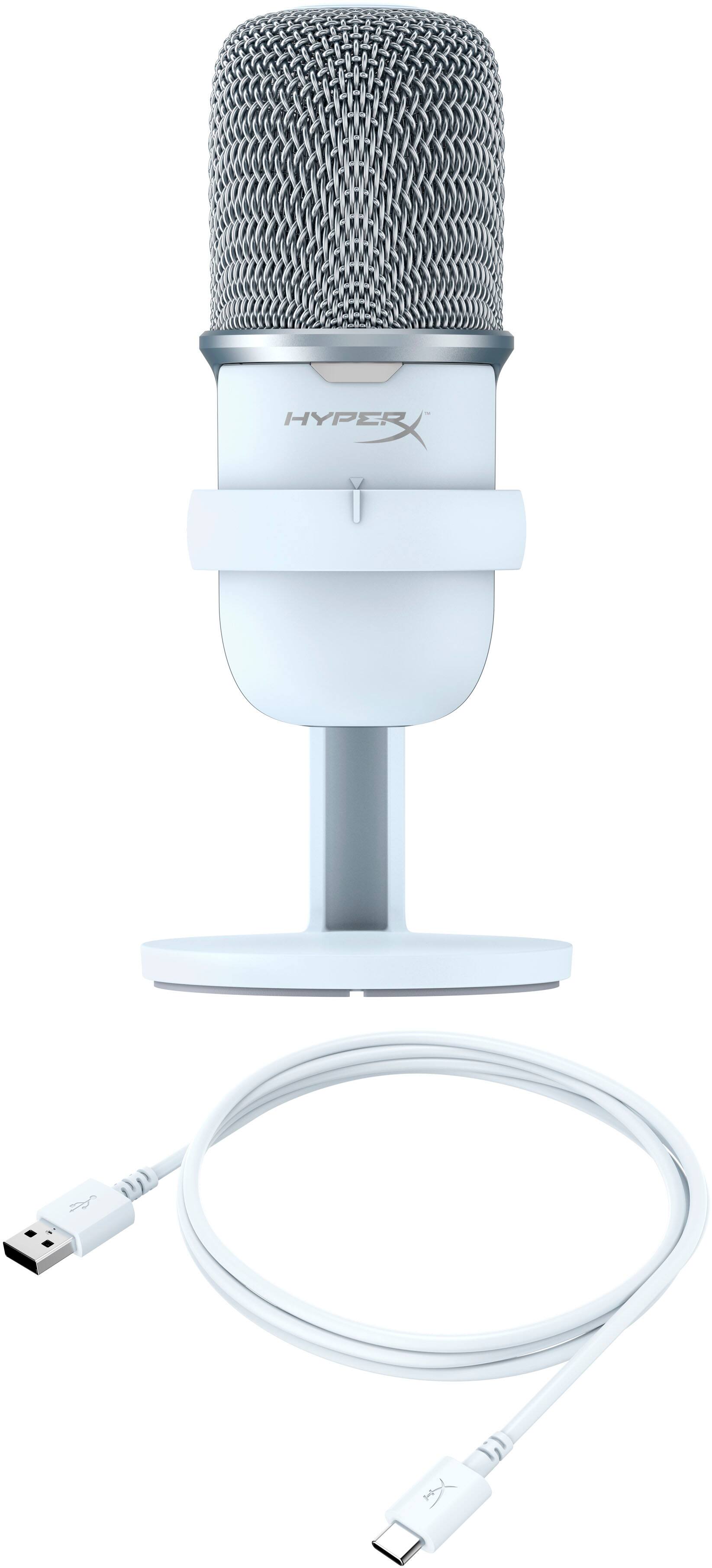 Alt View 14. HyperX - SoloCast Wired Cardioid USB Condenser Gaming Microphone - White.