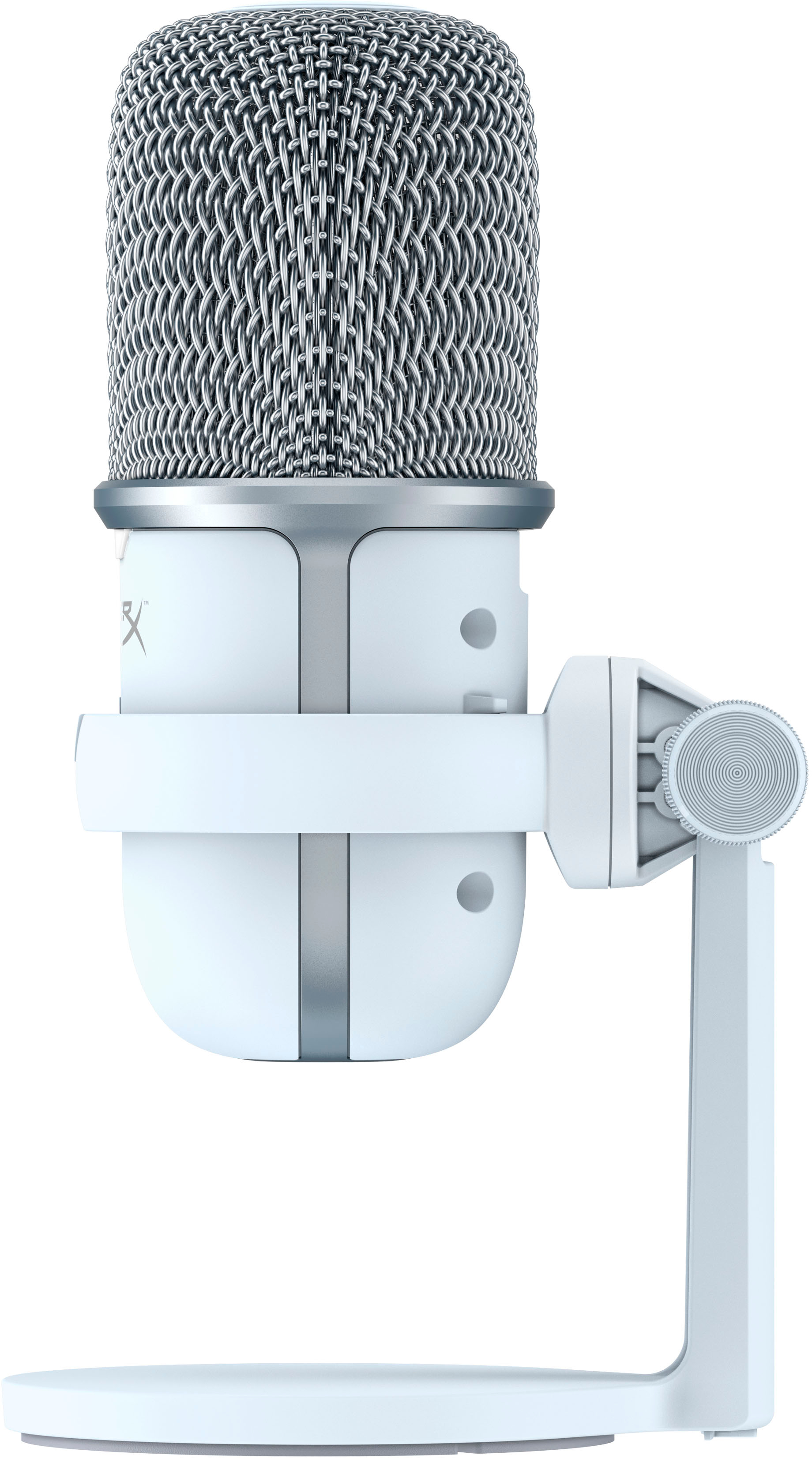 Left View: HyperX - QuadCast Wired Multi-Pattern USB Electret Condenser Microphone