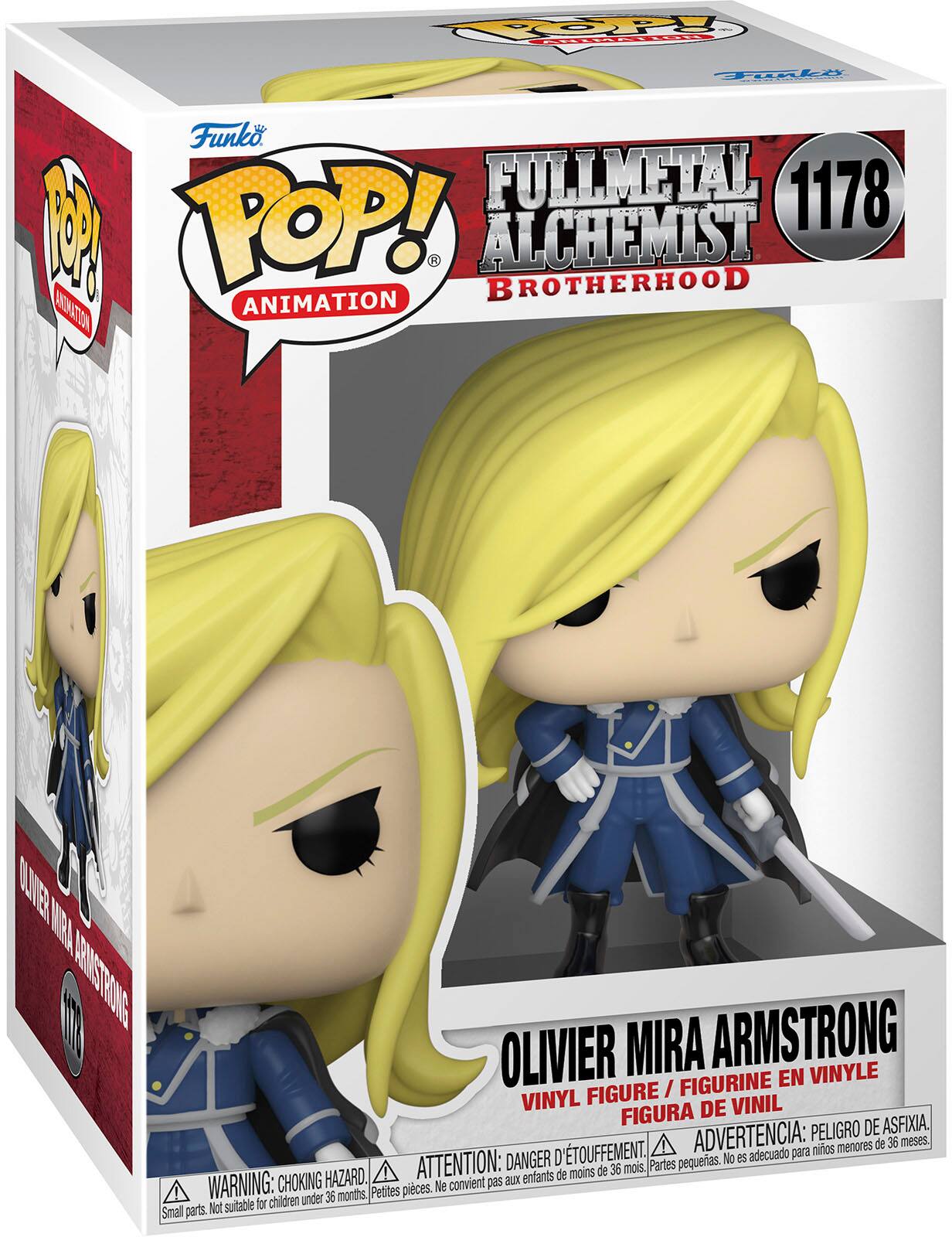 Angle View: Funko - POP! Animation: Fullmetal Alchemist: Brotherhood - Olivier Mira Armstrong with Sword