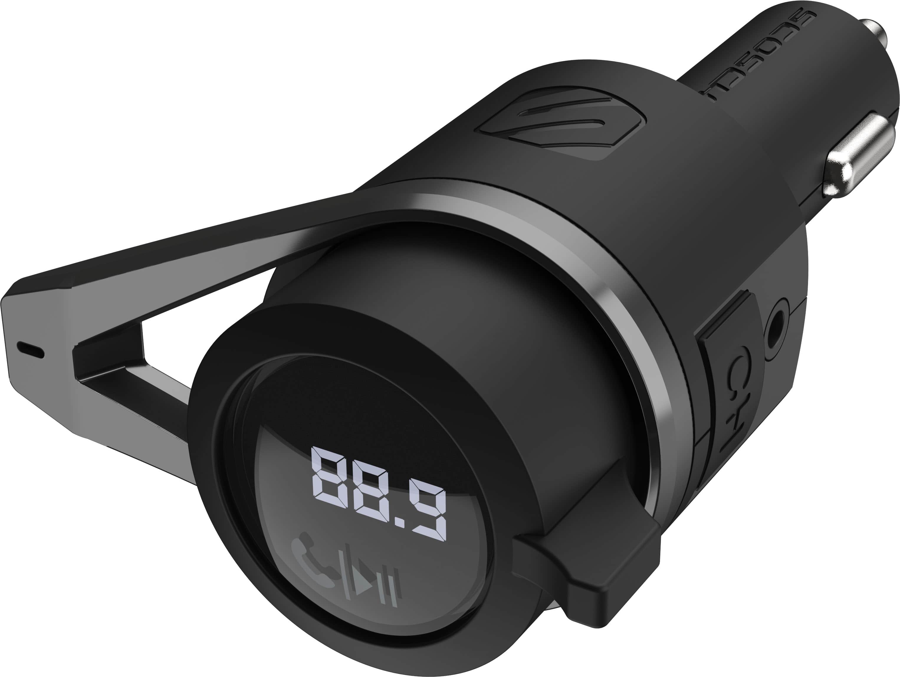 Angle. Scosche - Pro Bluetooth FM Transmitter with Power Delivery - Black.
