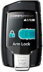 Front. Compustar - Q9 2-Way LCD RFX Bundle with LTE Module Remote Upgrade Kit - Black.