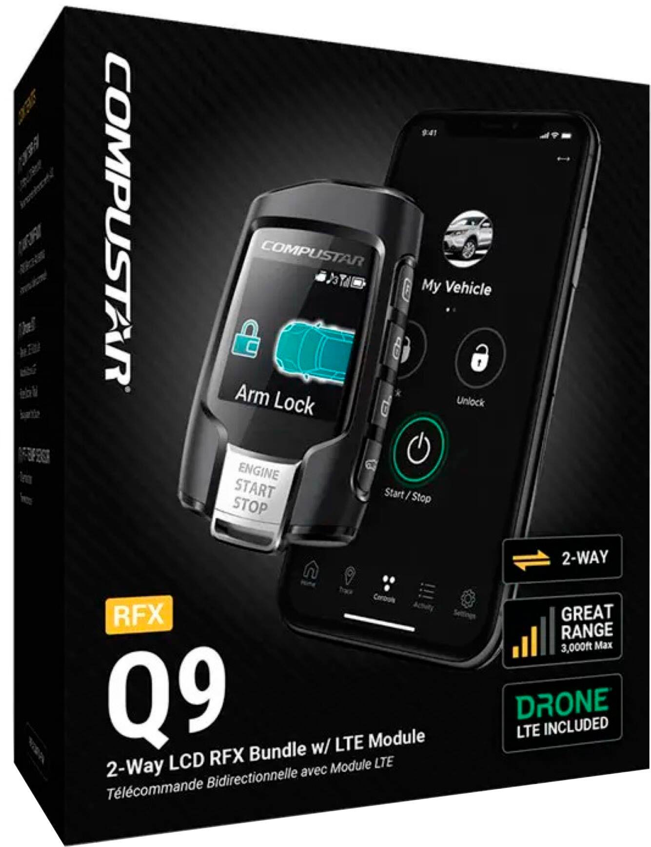 Alt View 12. Compustar - Q9 2-Way LCD RFX Bundle with LTE Module Remote Upgrade Kit - Black.