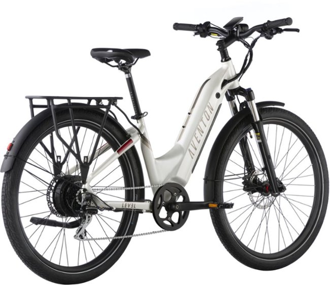 Aventon - Level.2 Commuter Step-Through eBike w/ up to 60 miles Max Operating Range and 28 MPH Max Speed - Medium/Large - Polar White_2