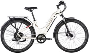 Aventon - Level.2 Commuter Step-Through eBike w/ up to 60 miles Max Operating Range and 28 MPH Max Speed - Small/Medium - Polar White - Front_Zoom