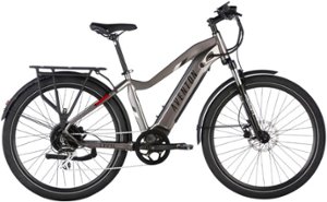 Aventon - Level.2 Commuter Step-Over eBike w/ up to 60 miles Max Operating Range and 28 MPH Max Speed - Large - Clay Grey - Front_Zoom