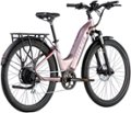 Left. Aventon - Level.2 Commuter Step-Through eBike w/ up to 60 miles Max Operating Range and 28 MPH Max Speed - Himalayan Pink.