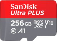 SanDisk - Ultra PLUS 256GB microSDXC UHS-I Memory Card - Front_Zoom