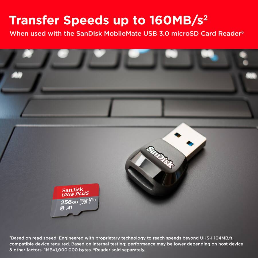 SanDisk Ultra PLUS 256GB microSDXC UHS I Memory Card SDSQUBL SanDisk Ultra PLUS 256GB microSDXC UHS I Memory Card SDSQUBL