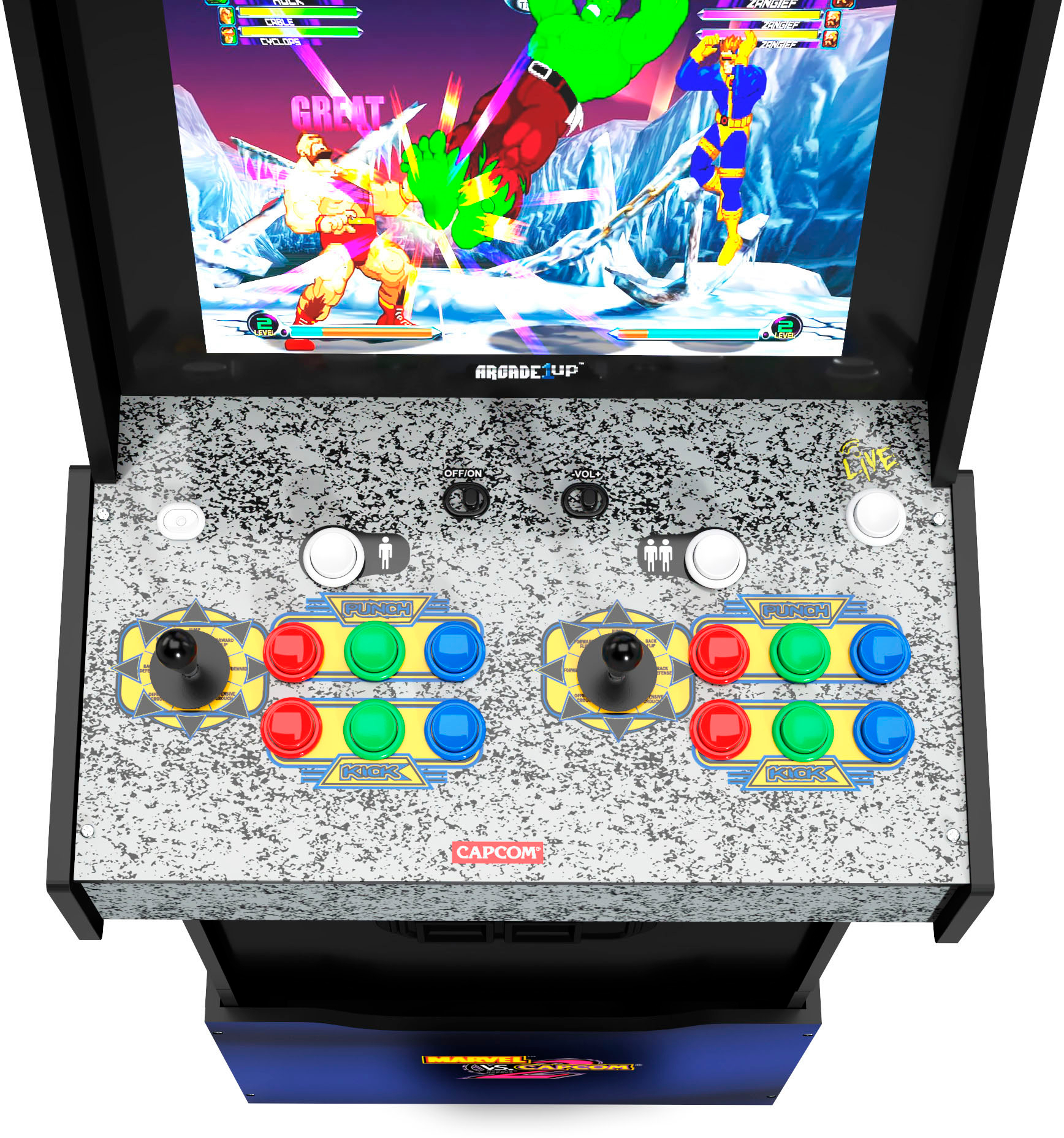 Customer Reviews: Arcade1Up Marvel Vs Capcom 2 Arcade with Lit Marquee ...