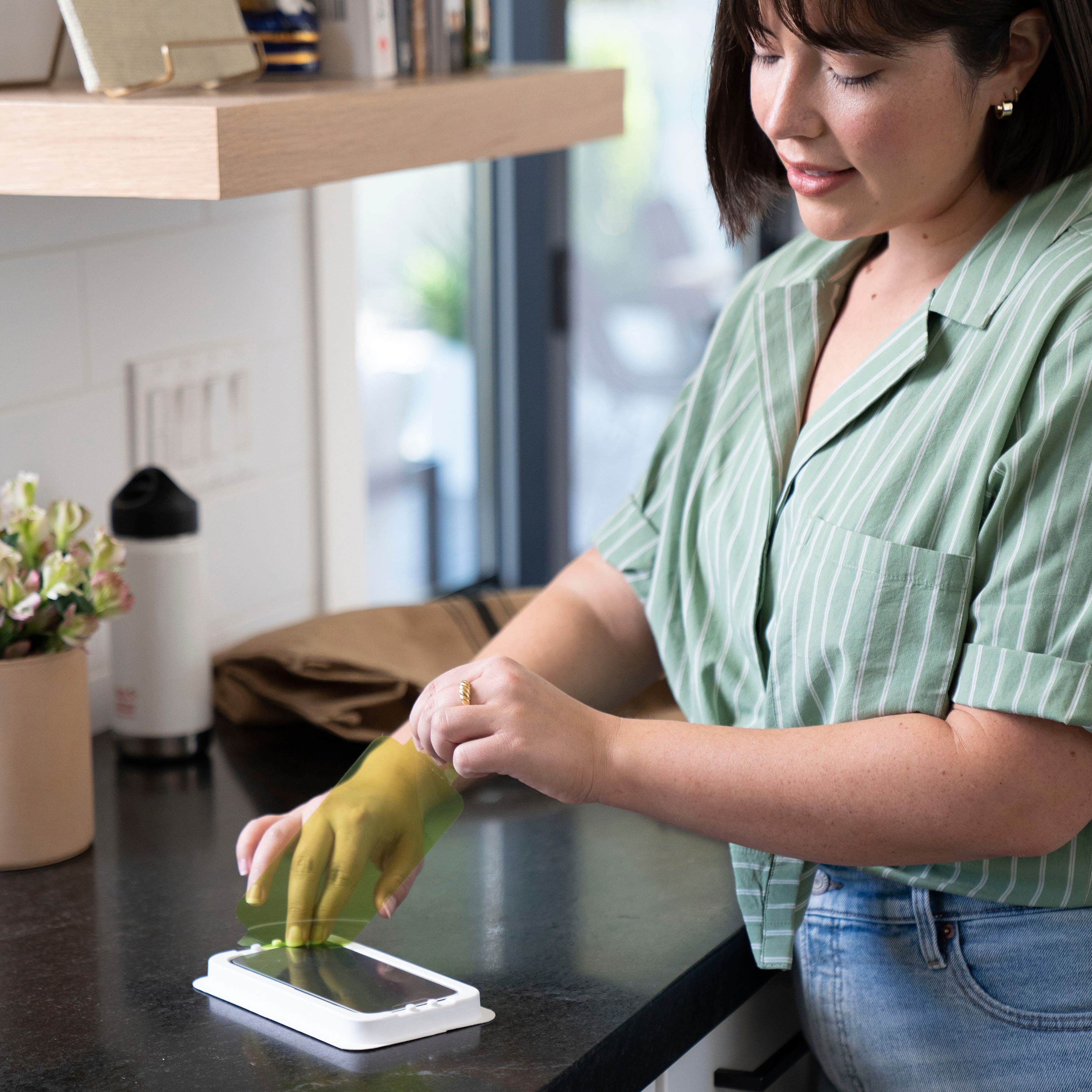 Alt View 17. BodyGuardz - Pure 3 Glass Screen Protector for Apple iPhone 14 Pro - Clear.